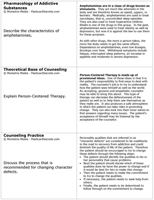 Addiction Counselor Exam Flashcard Study System Free Online Sample Practice Test Questions