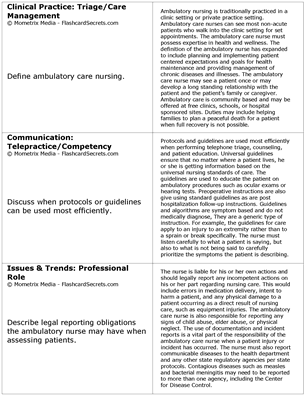 Ambulatory Care Nursing Exam Flashcard Study System Free Online Sample Practice Test Questions