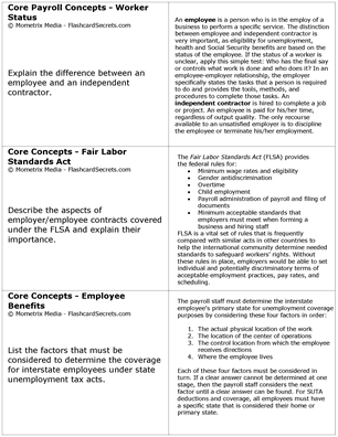 Fundamental Payroll Certification Exam Flashcard Study System for the FPC Exam Free Online Sample Practice Test Questions