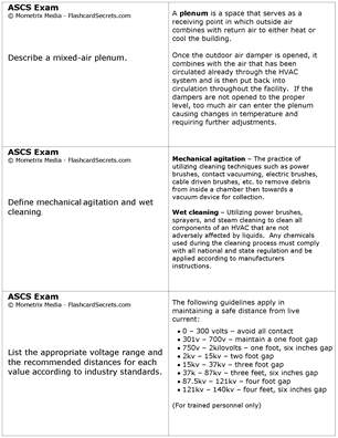 ASCS Exam Flashcard Study System Free Online Sample Practice Test Questions