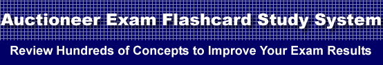 Auctioneer Exam Flashcard Study System is guaranteed to raise your Auctioneer Test score