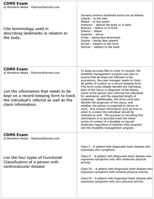 Certified Disability Management Specialist Exam Flashcard Study System Free Online Sample Practice Test Questions