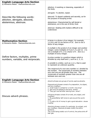 CHSPE Flashcard Study System Free Online Sample Practice Test Questions