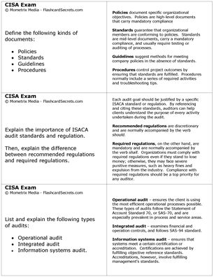 CISA Exam Flashcard Study System Free Online Sample Practice Test Questions