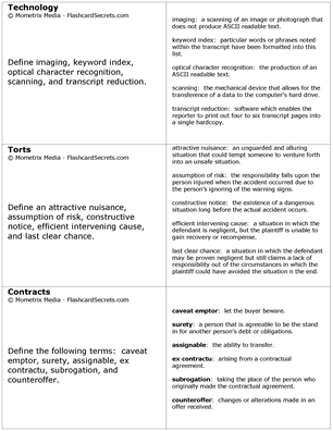 Court Reporter Exam Flashcard Study System Free Online Sample Practice Test Questions