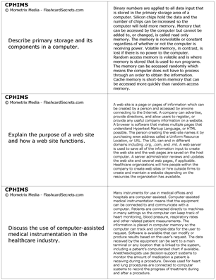 CPHIMS Exam Flashcard Study System Free Online Sample Practice Test Questions
