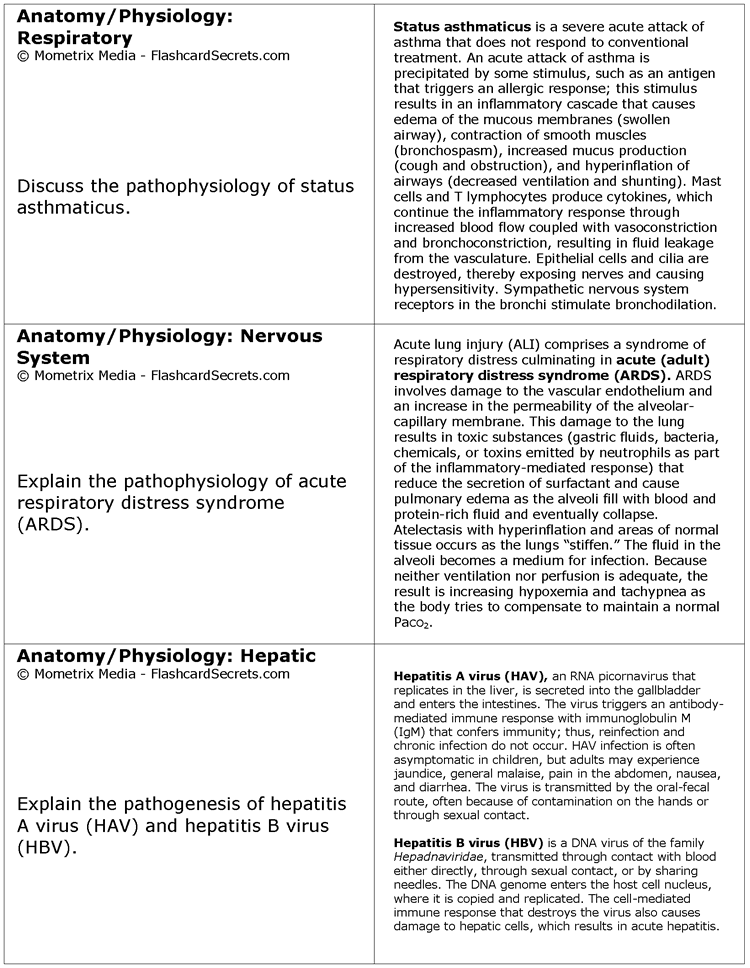 CRNA Exam Flashcard Study System Free Online Sample Practice Test Questions