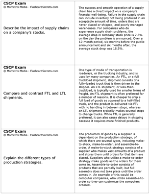 CSCP Exam Flashcard Study System Free Online Sample Practice Test Questions