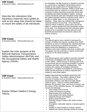 CSP Exam Flashcard Study System Free Online Sample Practice Test Questions