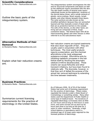 Electrolysis Exam Flashcard Study System Free Online Sample Practice Test Questions