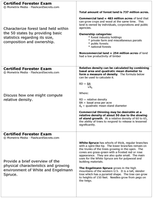 Certified Forester Exam Flashcard Study System Free Online Sample Practice Test Questions