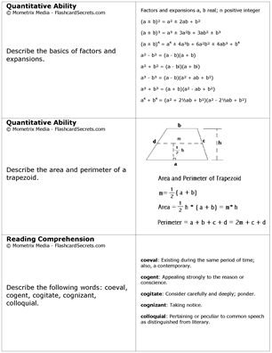 GRE Flashcard Study System Free Online Sample Practice Test Questions