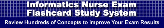 Informatics Nurse Exam Flashcard Study System is guaranteed to raise your Informatics Nurse Exam score