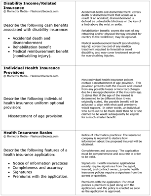 Life & Health Exam Flashcard Study System Free Online Sample Practice Test Questions