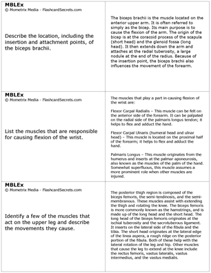 MBLEx Flashcard Study System Free Online Sample Practice Test Questions