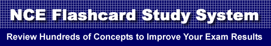 NCE Flashcard Study System is guaranteed to raise your NCE score