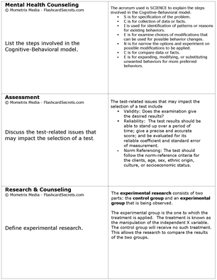 NCMHCE Flashcard Study System Free Online Sample Practice Test Questions