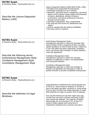 NCTRC Exam Flashcard Study System Free Online Sample Practice Test Questions