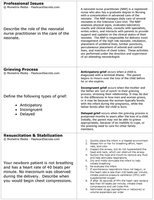 Neonatal Nurse Exam Flashcard Study System Free Online Sample Practice Test Questions