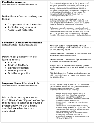 Certified Nurse Educator Exam Flashcard Study System Free Online Sample Practice Test Questions