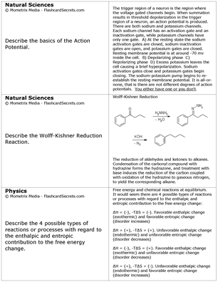 OAT Flashcard Study System Free Online Sample Practice Test Questions