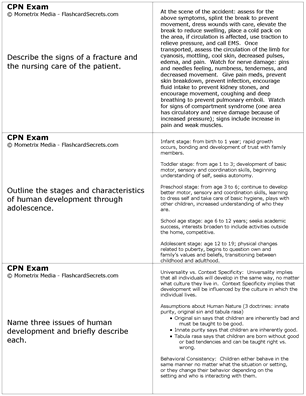 Pediatric Nurse Exam Flashcard Study System Free Online Sample Practice Test Questions