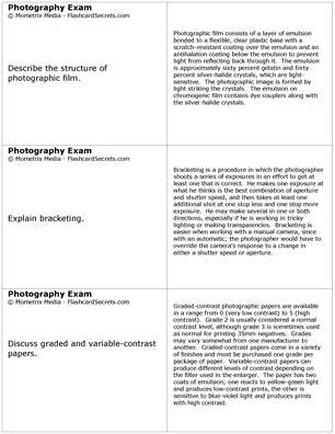 Certified Professional Photographer Exam Flashcard Study System Free Online Sample Practice Test Questions