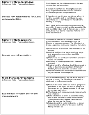 Plumber's Exam Flashcard Study System Free Online Sample Practice Test Questions