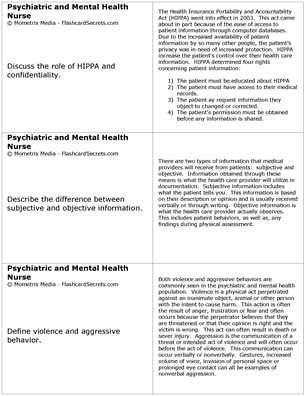 PMHN Exam Flashcard Study System Free Online Sample Practice Test Questions