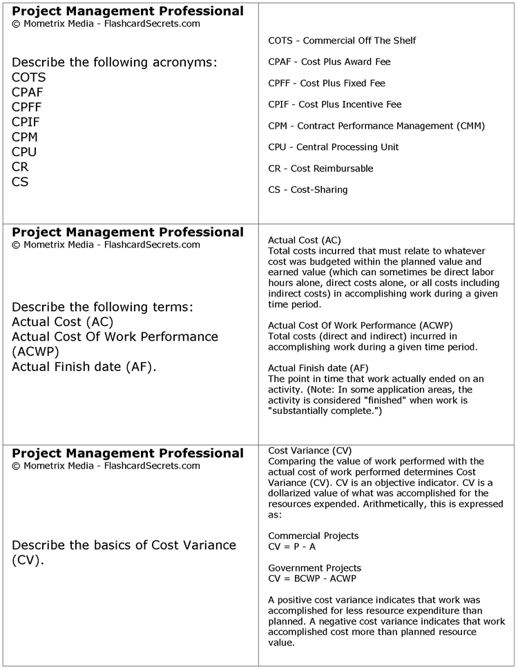 pmp sample questions