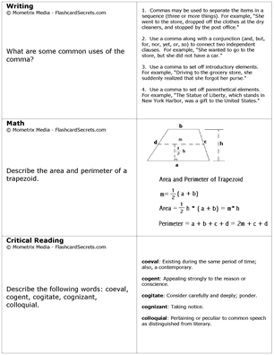 PSAT Exam Flashcard Study System Free Online Sample Practice Test Questions