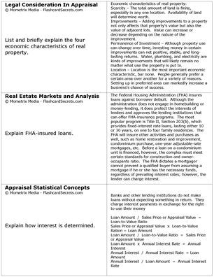 Real Estate Appraiser Exam Flashcard Study System Free Online Sample Practice Test Questions