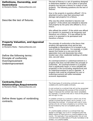 Real Estate Sales Exam Flashcard Study System Free Online Sample Practice Test Questions