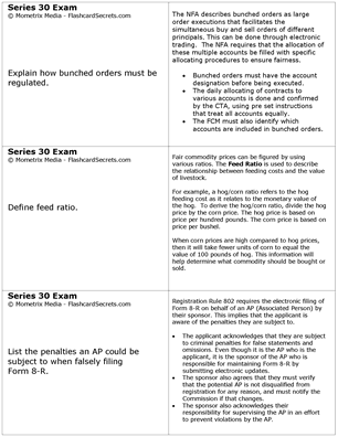 Series 30 Exam Flashcard Study System Free Online Sample Practice Test Questions