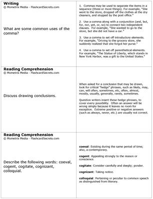 TOEFL Flashcard Study System Free Online Sample Practice Test Questions