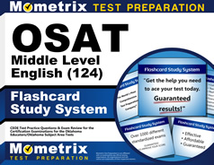 OSAT Middle Level English (124) Flashcards Study System