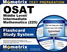 OSAT Middle Level/Intermediate Mathematics (125) Flashcard Study System