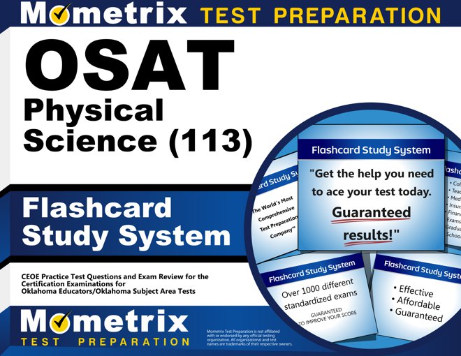 OSAT Physical Science (113) Flashcards Study System