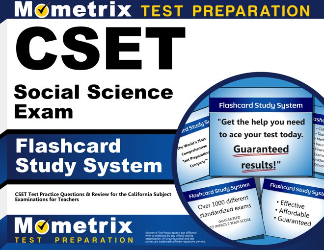 CSET Social Science Flashcards Study System