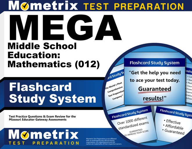 MEGA Middle School Education: Mathematics Flashcards Study System