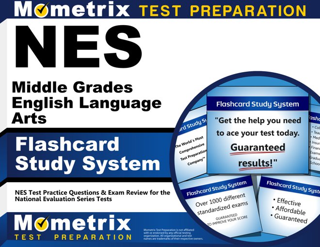NES Middle Grades English Language Arts Certification Test Flashcards Study System