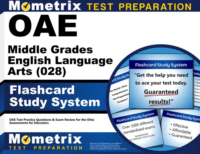 OAE Middle Grades English Language Arts Flashcards Study System