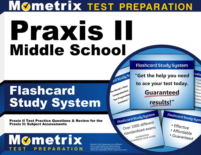 Praxis II Middle School Exam Flashcards Study System