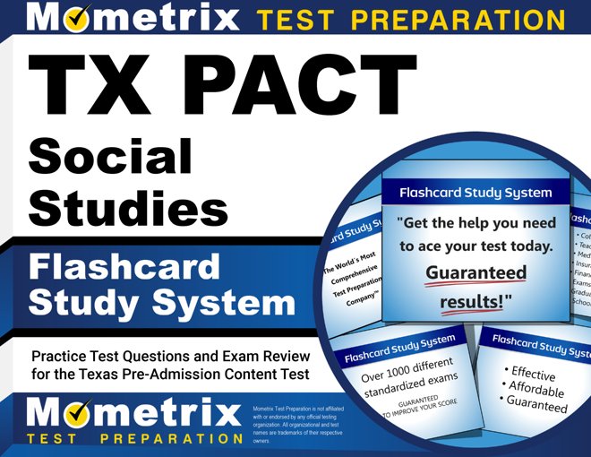 TX PACT Social Studies Flashcards Study System