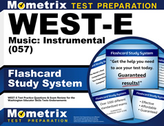 WEST-E Music: Instrumental Flashcards Study System
